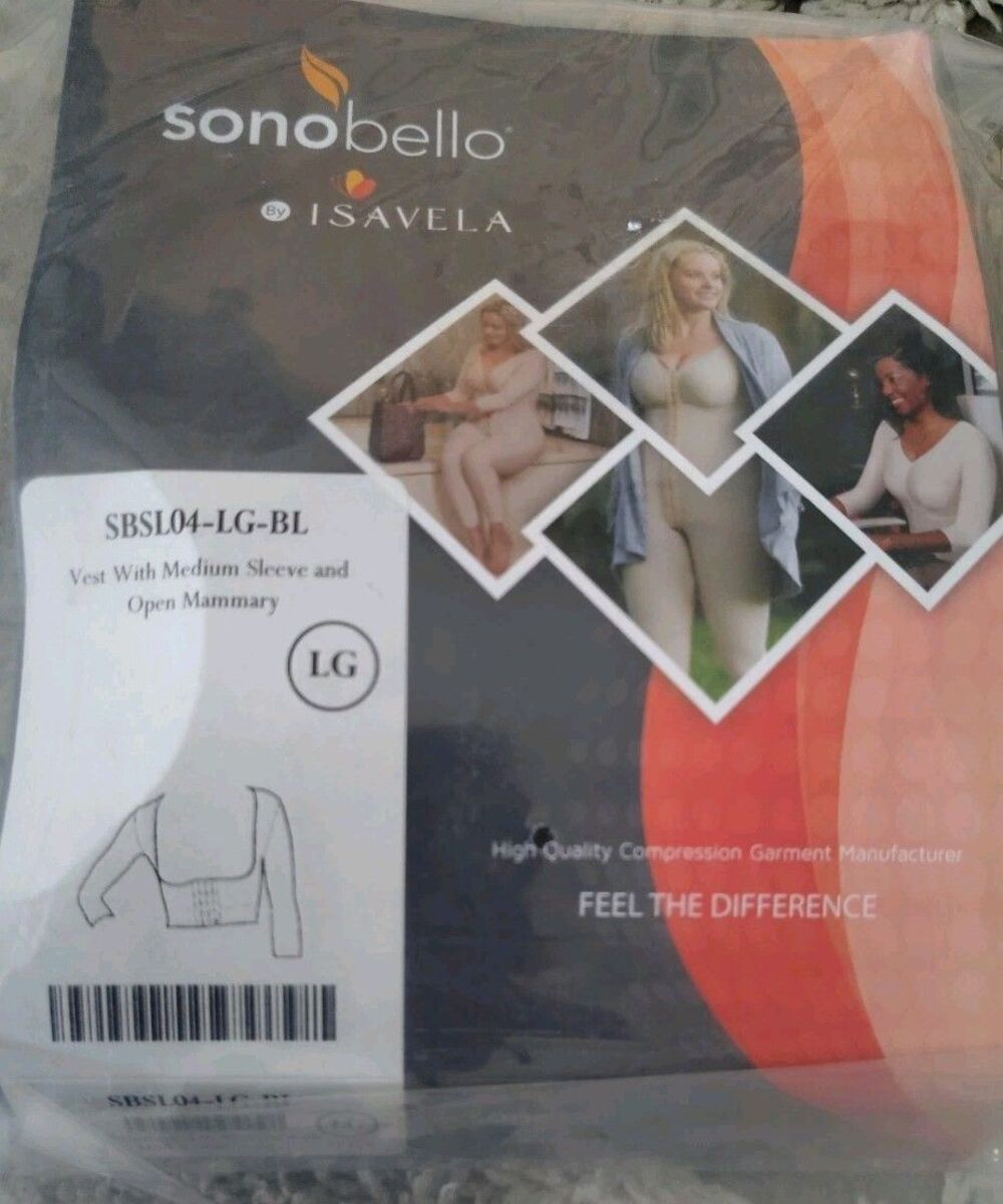 Sonobello Isavela Compression Garments Post Surgery L Black SBSLO4-LG- BL NEW